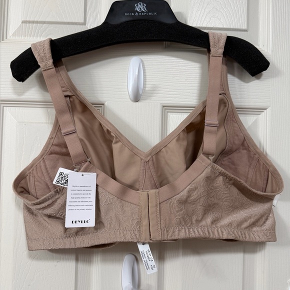 48DDD/F Deyllo Women's Full Coverage Wirefree adjustable cushioned straps Bra - Picture 14 of 16